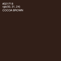 #321F18 - Cocoa Brown Color Image
